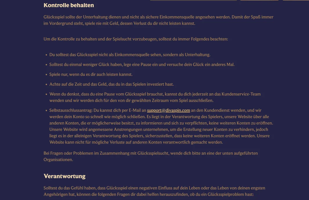 Konto-Verifizierung (KYC) – Diva Spin