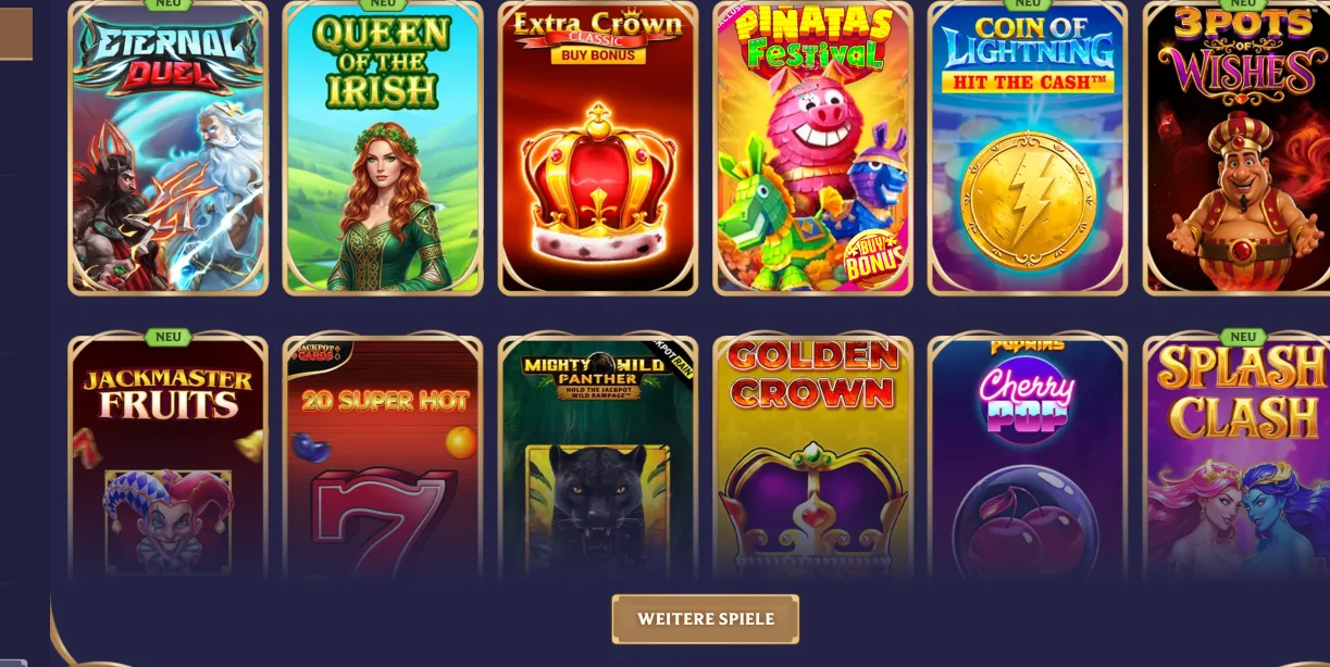 Spielangebot bei Diva Spin – Diva Spin